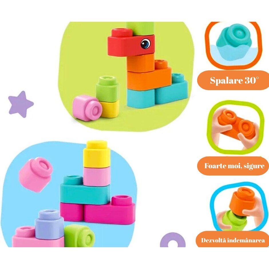 Soft Rubber Blocks Toy For Kids [PD][1Box]