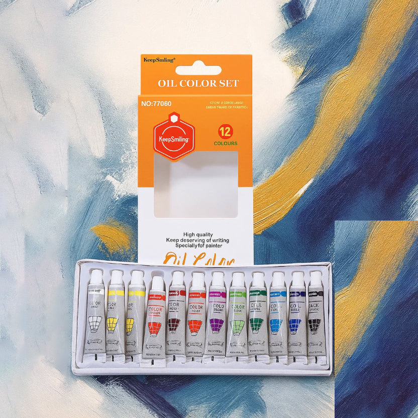 Oil Paint - Pack of 12 Paint Tubes - 6ml Oil Colors [PD][12's Set]