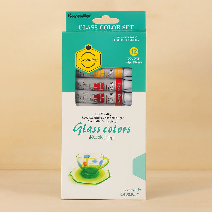 12 Glass Painting Colors - Set for Painting 6ml [PD][12's Set]