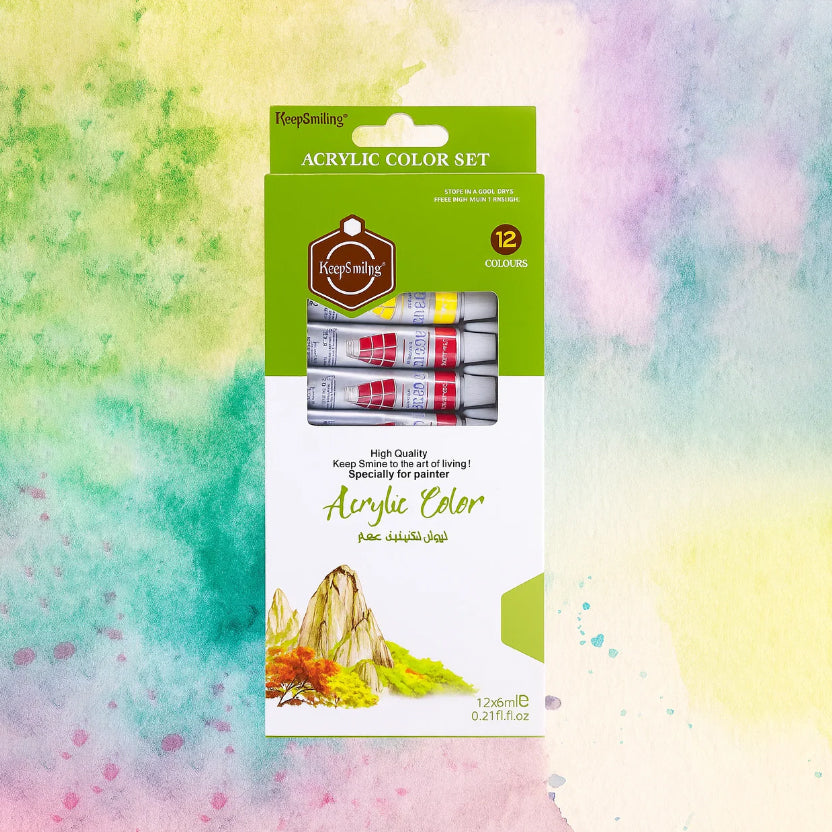 Keep smiling Acrylic Paint Tubes 6ml [PD][12's Set]