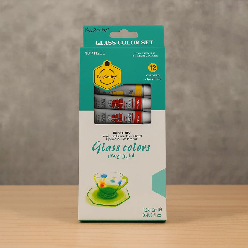 12 Glass Painting Colors - Set for Painting 12ml [PD][12's Set]