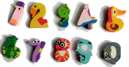 Mini Cute Cartoon Number Rubber Pencil Eraser Kids[PD][1Pc]