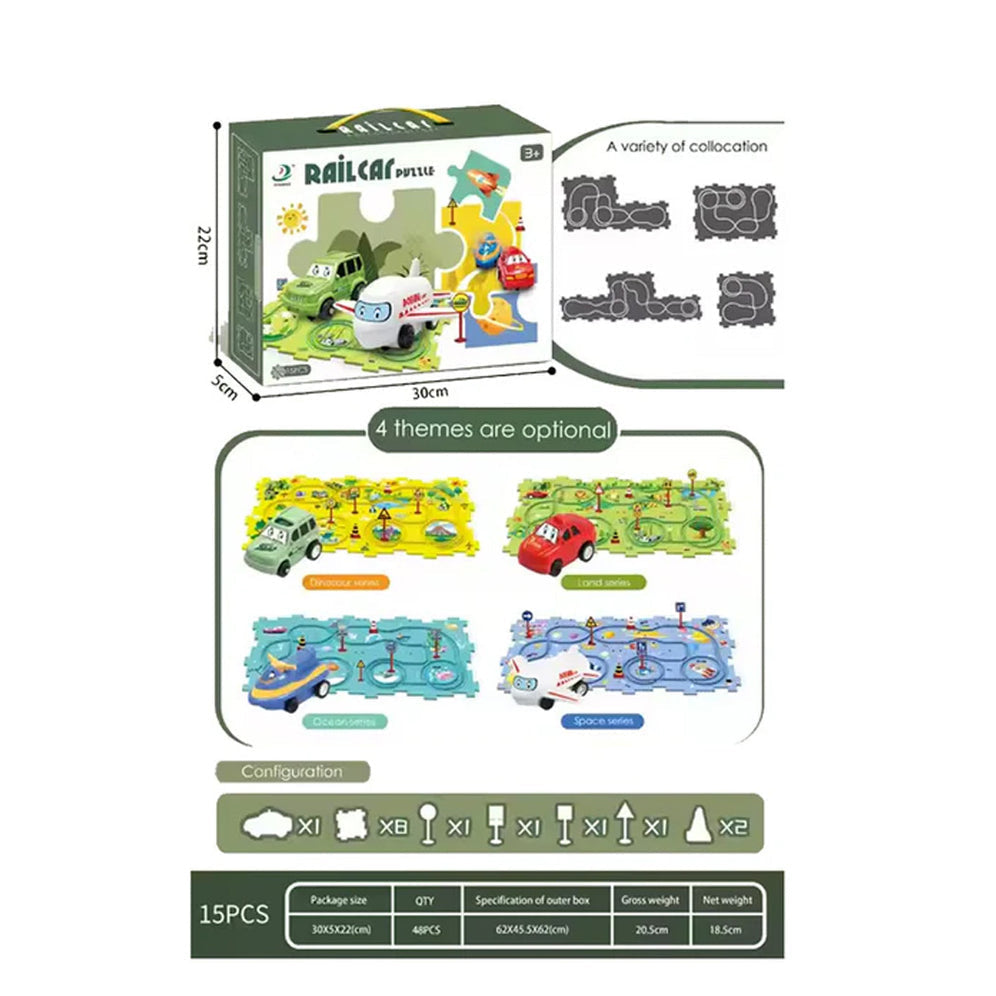 Turbo Car Tracks 15pcs Adventure Car Challenge Set [PD][1Pc]