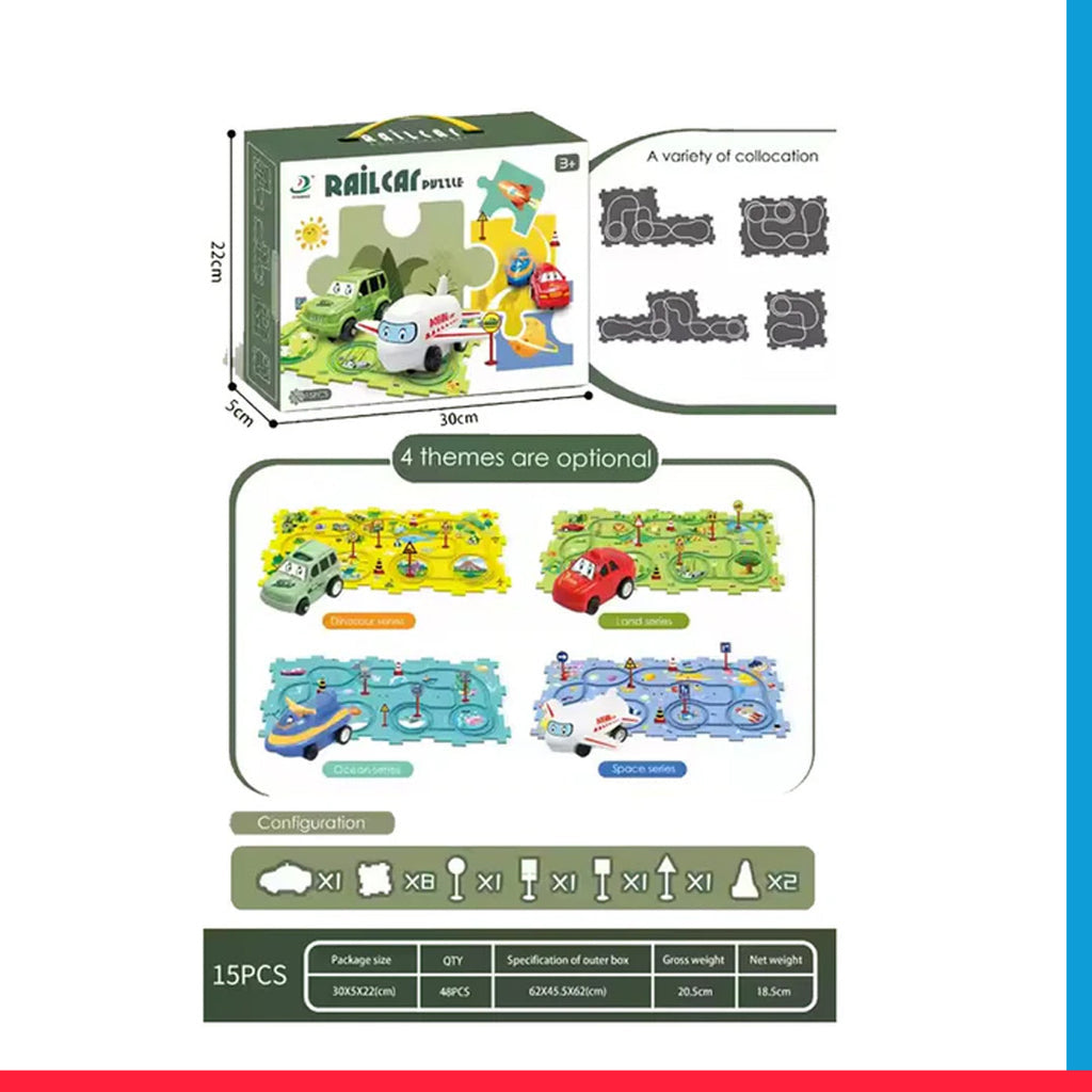Turbo Car Tracks 15pcs Adventure Car Challenge Set [PD][1Pc]