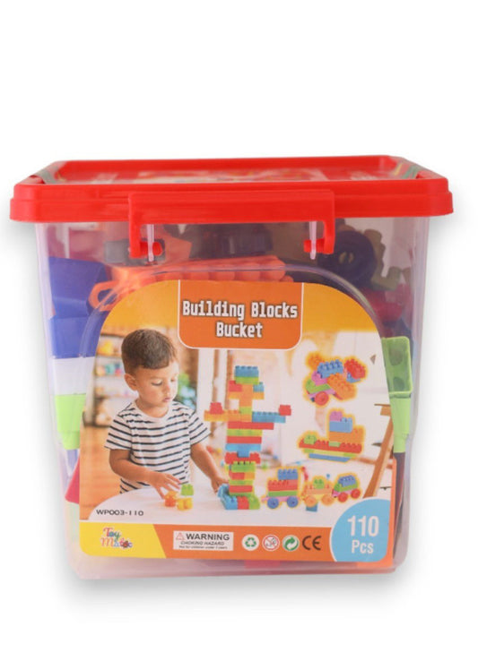110 Pieces Building Blocks Sets Bulk Educational Kids Toy[PD][1 Backet] - Kaliber