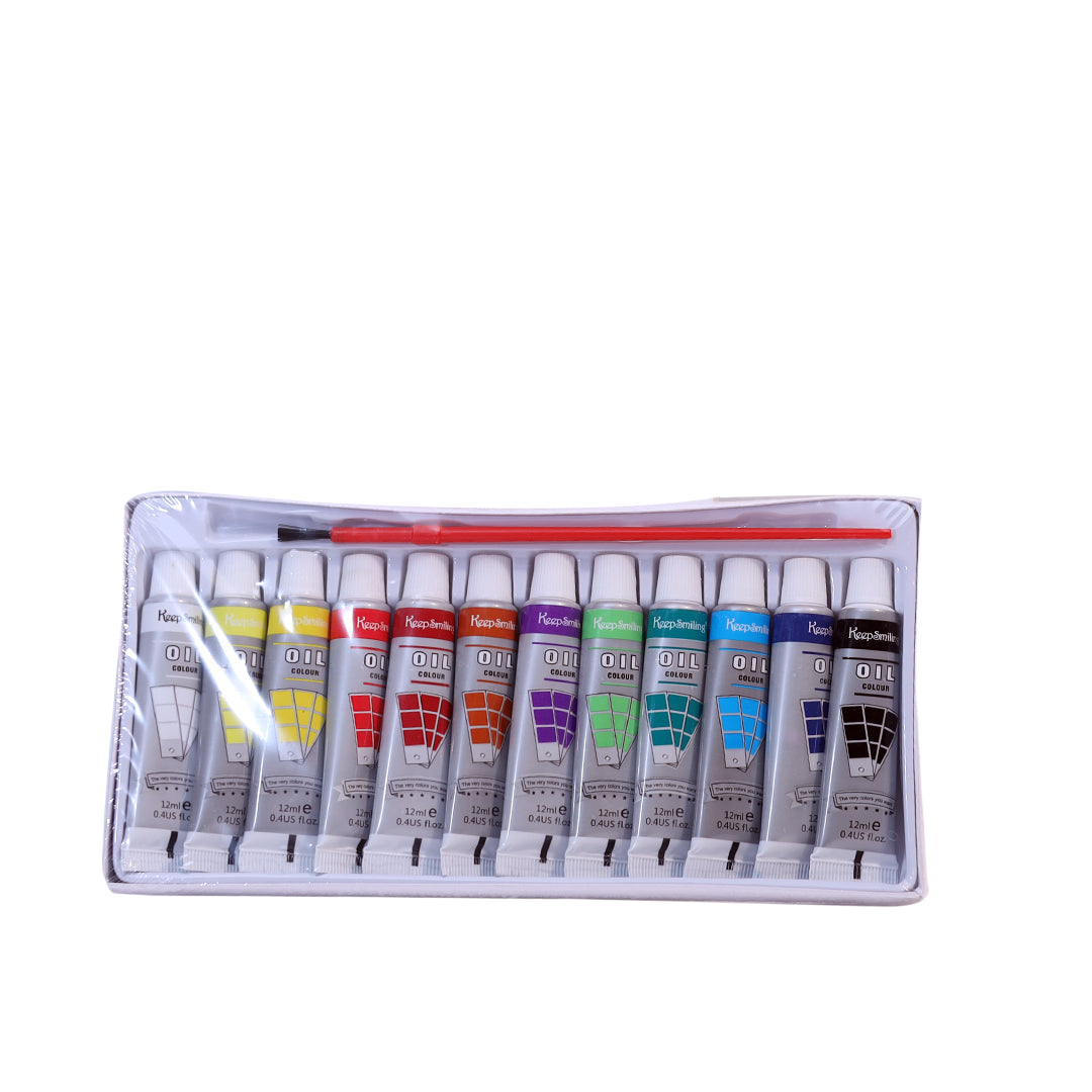 12 Fabric Color Tube Set - Multicolor - Size 12ml tube [PD][12's Set] - Kaliber