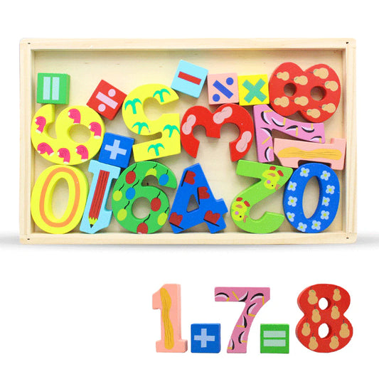Baby Montessori Boxed Numbers Blocks Educational Wooden Toys[PD][1Pc]