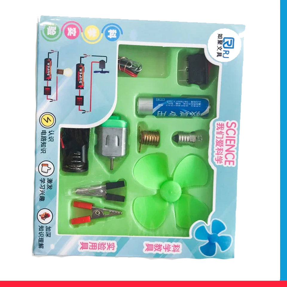 DIY Electric Fan, Electromagnet and Light Bulb Circuit [PD][1Pc]