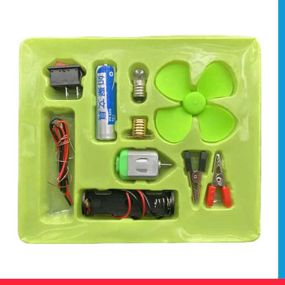 DIY Electric Fan, Electromagnet and Light Bulb Circuit [PD][1Pc]