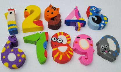 Mini Cute Cartoon Number Rubber Pencil Eraser Kids[PD][1Pc]