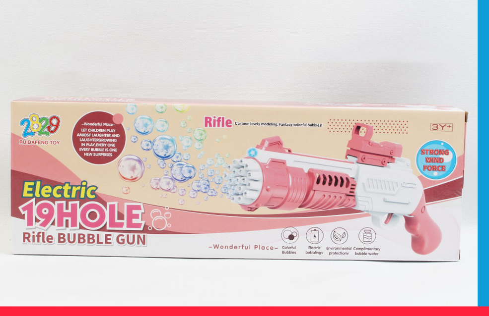 10 Holes Rifle Electric Soap Bubble Gun Machine [PD][1Pc]