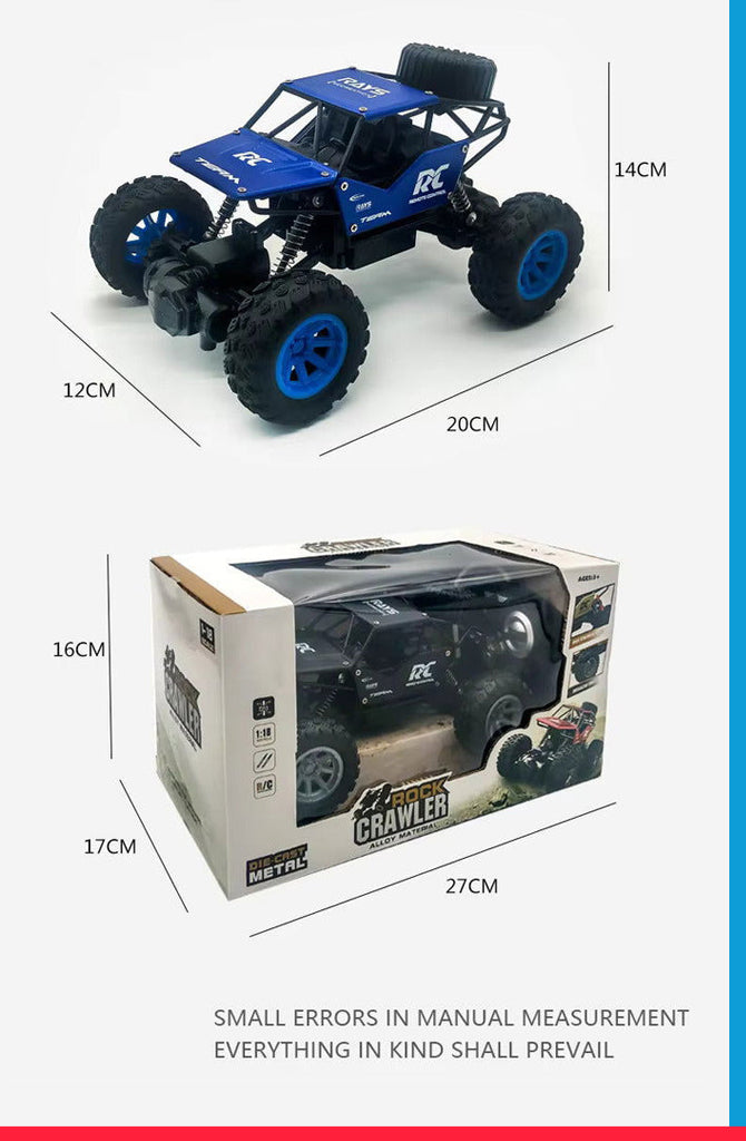 Off-Road Rock Crawler Die Cast Metal Car With Remote Control Random Color [PD][1Pc]