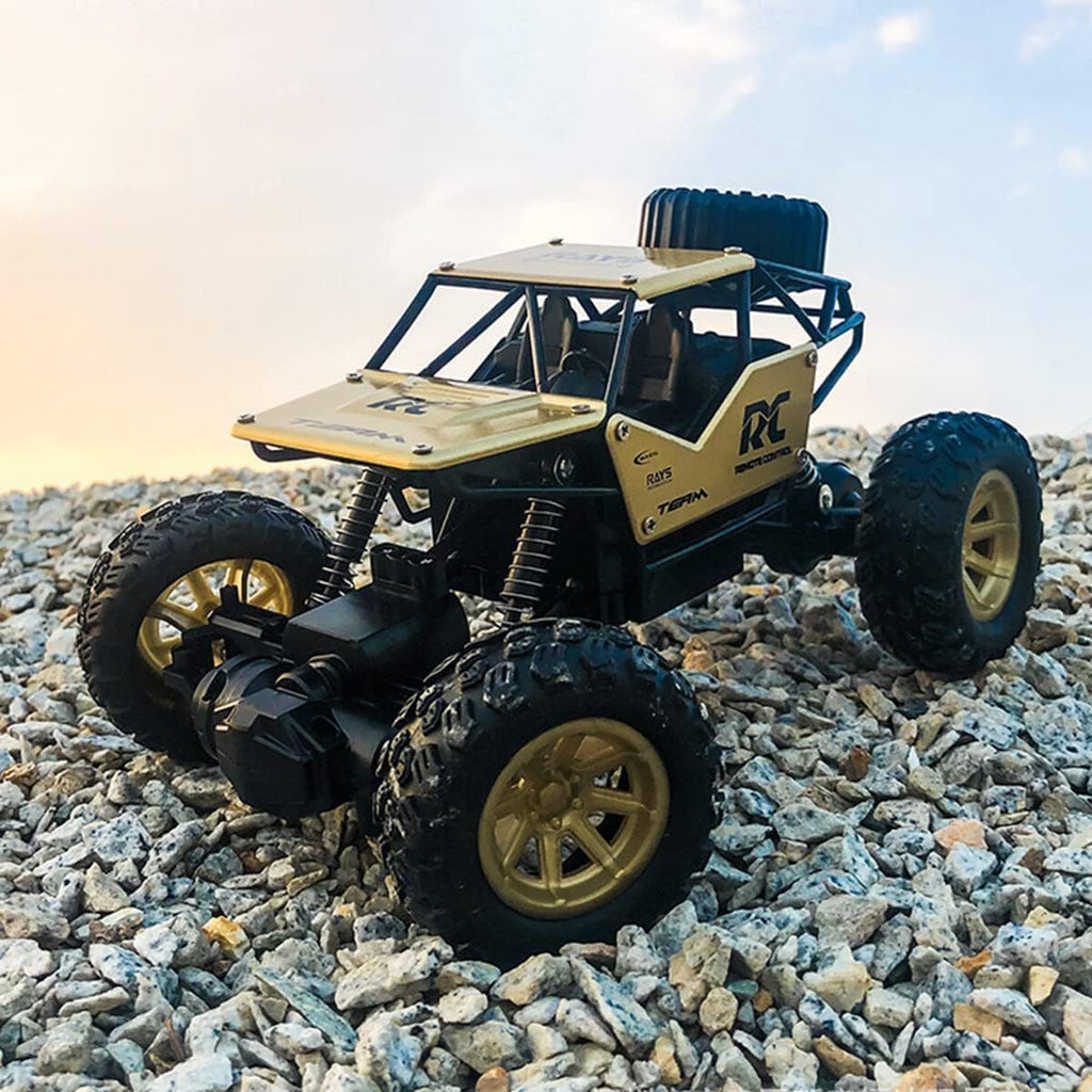 Off-Road Rock Crawler Die Cast Metal Car With Remote Control Random Color [PD][1Pc]