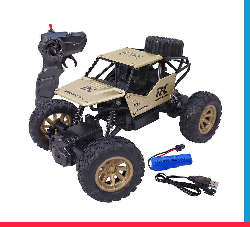 Off-Road Rock Crawler Die Cast Metal Car With Remote Control Random Color [PD][1Pc]