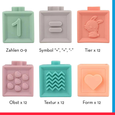 06 PCS Soft Stacking Building Blocks [PD][1Pack]