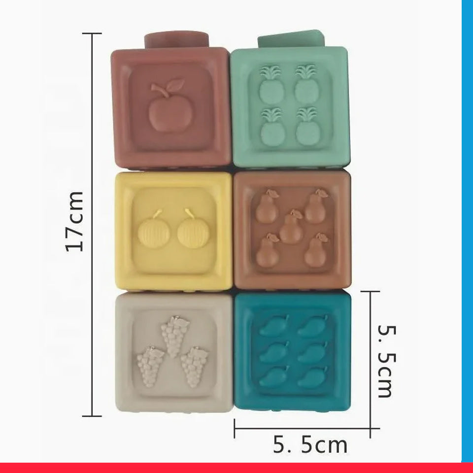 06 PCS Soft Stacking Building Blocks [PD][1Pack]