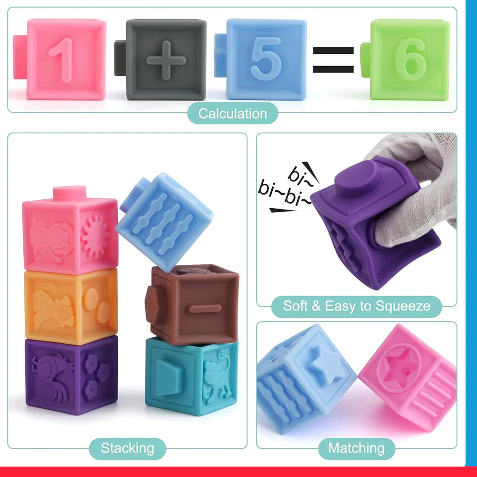06 PCS Soft Stacking Building Blocks [PD][1Pack]