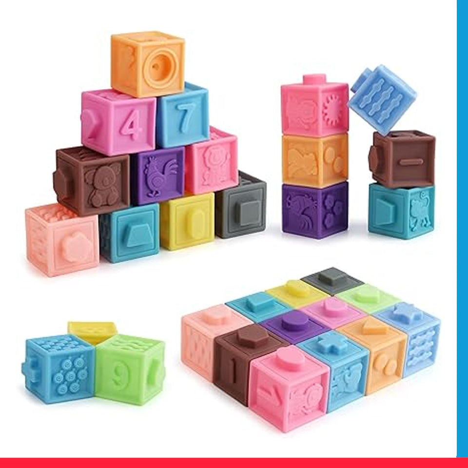 06 PCS Soft Stacking Building Blocks [PD][1Pack]