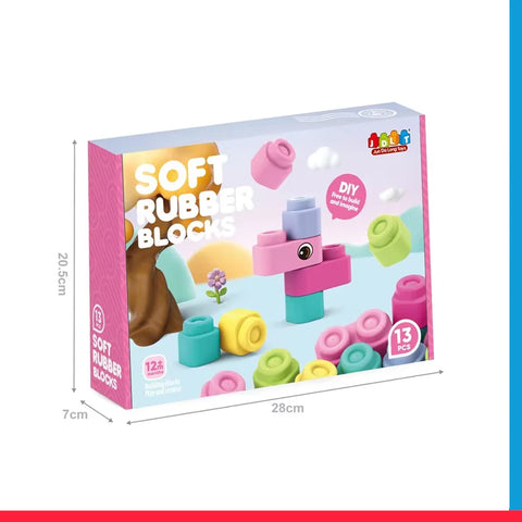 Soft Rubber Blocks Toy For Kids [PD][1Box]