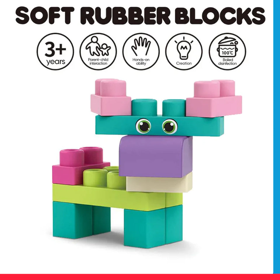 Soft Rubber Blocks Toy For Kids [PD][1Box]