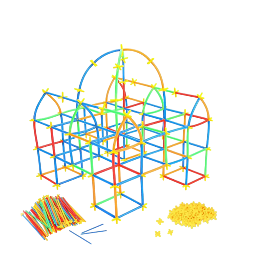 Colorful Educational Straw Constructor Building Set for Kids[1Pack][PD]