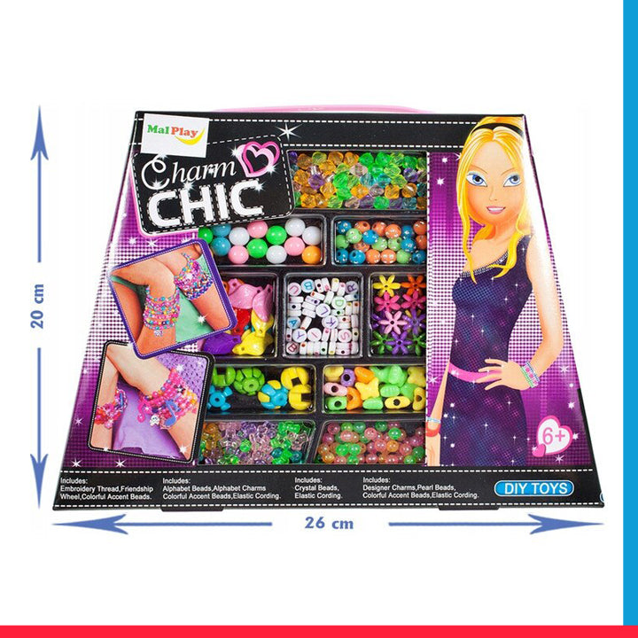 Charm CHIC DIY Beads Set For Girls | DIY Jewelry Design For Kids Creative Fun [PD]