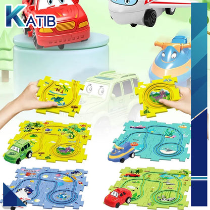 Kids adventure car track toy 15pcs sliding track[PD][1Pc]