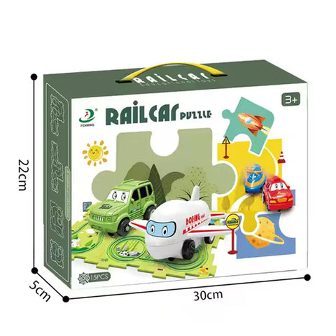 Kids adventure car track toy 15pcs sliding track[PD][1Pc]