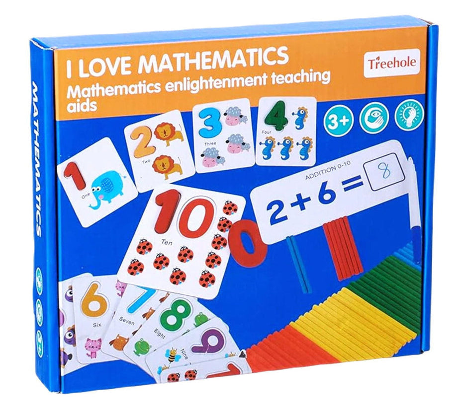 Buy Colorful Wooden numbers Cards for Children Learning Wooden toys ...