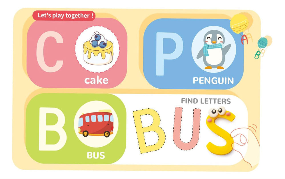 Alphabet Dough Tools Cutter Shape and Learn Letters and Language Dough Tools for Kids [PD]
