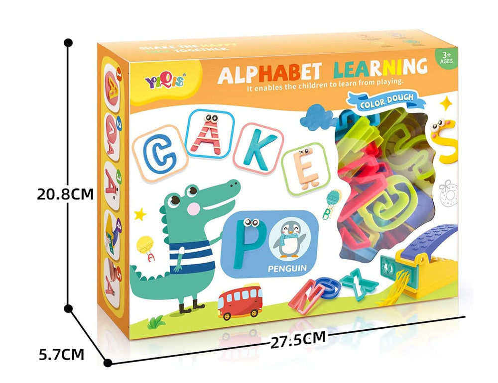 Alphabet Dough Tools Cutter Shape and Learn Letters and Language Dough Tools for Kids [PD]