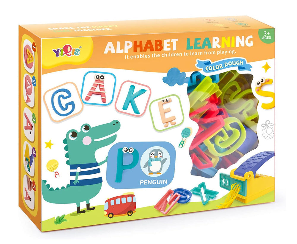 Alphabet Dough Tools Cutter Shape and Learn Letters and Language Dough Tools for Kids [PD]