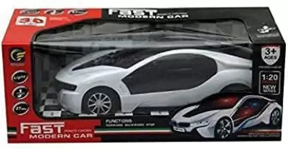 White RC Car – Ultimate High-Speed Remote Control Racing Experience! [PD]
