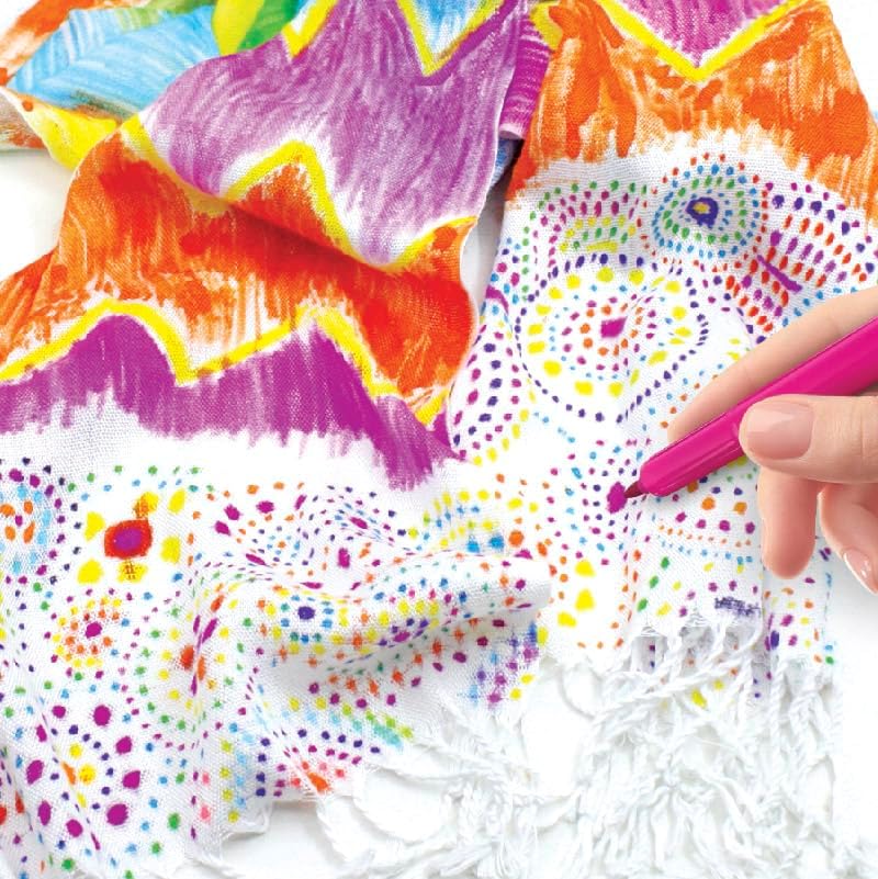 Sew Star Color Dye Scarf - Make it on your own DIY for kids [PD]