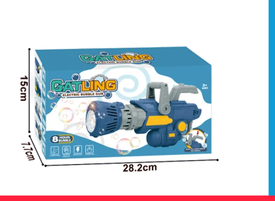 8 HOLES ELECTRIC BUBBLE GUN [PD][1Pc]