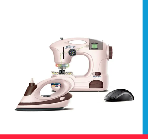 Mini Electric Sewing Machine And Iron Play House Toy [PD][1Pc]