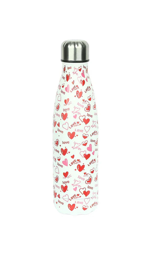 Heart Stainless Steel Water Bottle 500ML [PD][1Pc]