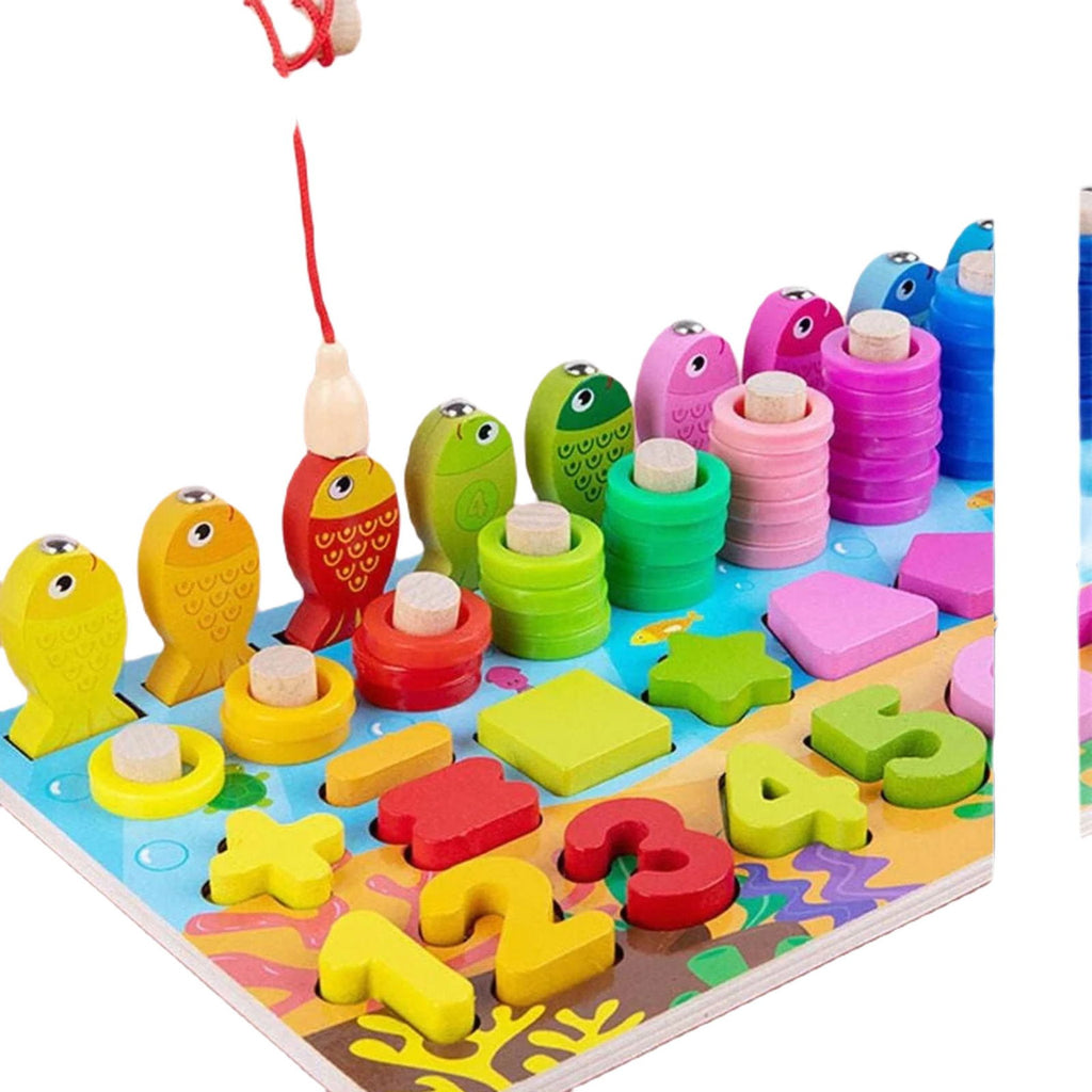 6in1 Early Educational Logarithmic Wooden Board Small [1Pc][PD] - Kaliber