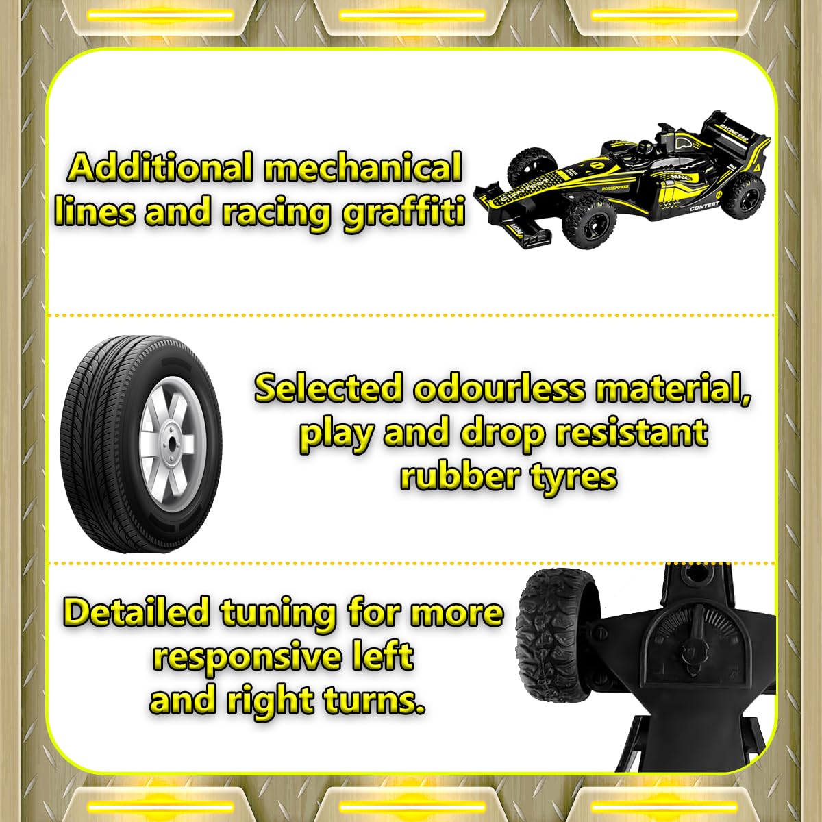 YELLOW REMOTE CONTROL FORMULA CAR  [PD][1Pc]