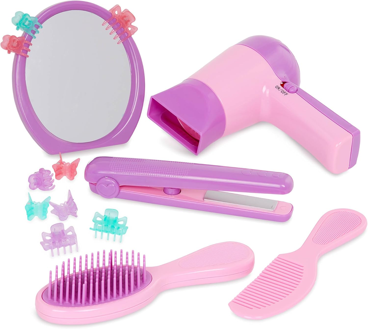 Kids Hair Salon Toy, Beauty Salon Playset for Kids Pretend Play Game, Children Parlor Hair Styling Tools[PD]