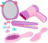 Kids Hair Salon Toy, Beauty Salon Playset for Kids Pretend Play Game, Children Parlor Hair Styling Tools[PD]
