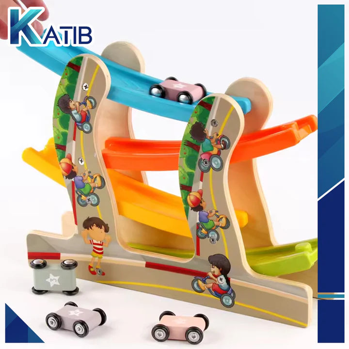 Deal 2 Car Adventure Race & Wooden Gliding Car & Get LCD Tablet Free