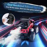Alloy Off Road Vehicle Door Opening Remote Control Vehicle Spray Off Road Vehicle Children Toy Car Red [PD]