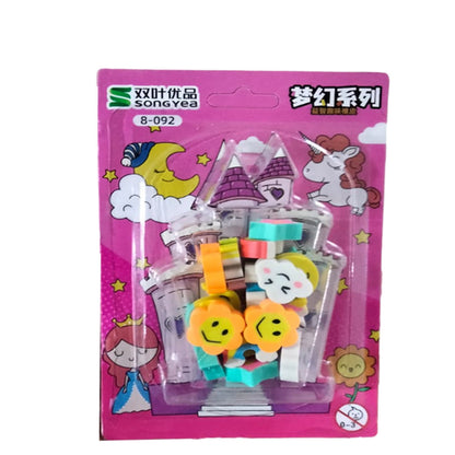 Mini Castle Look Pencil Eraser School Stationary for Kids [PD][1Pack]