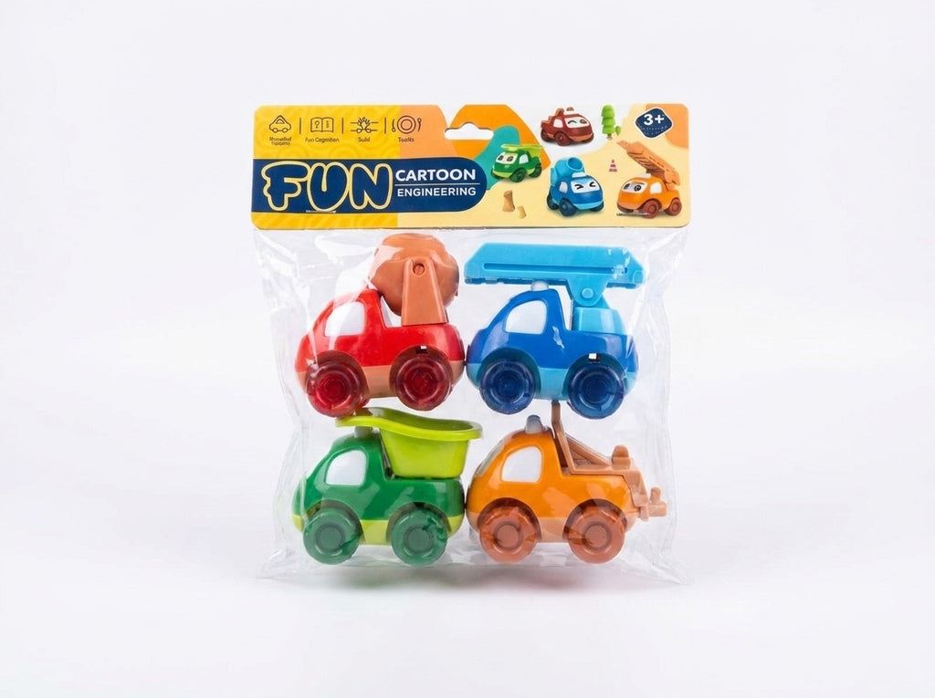 4-Pack Fun Cartoon Engineering Vehicle Set [PD.]