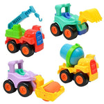 Children's freewheeling mini construction vehicle excavator cement truck loader miniature dual-drive set toy car [PD]