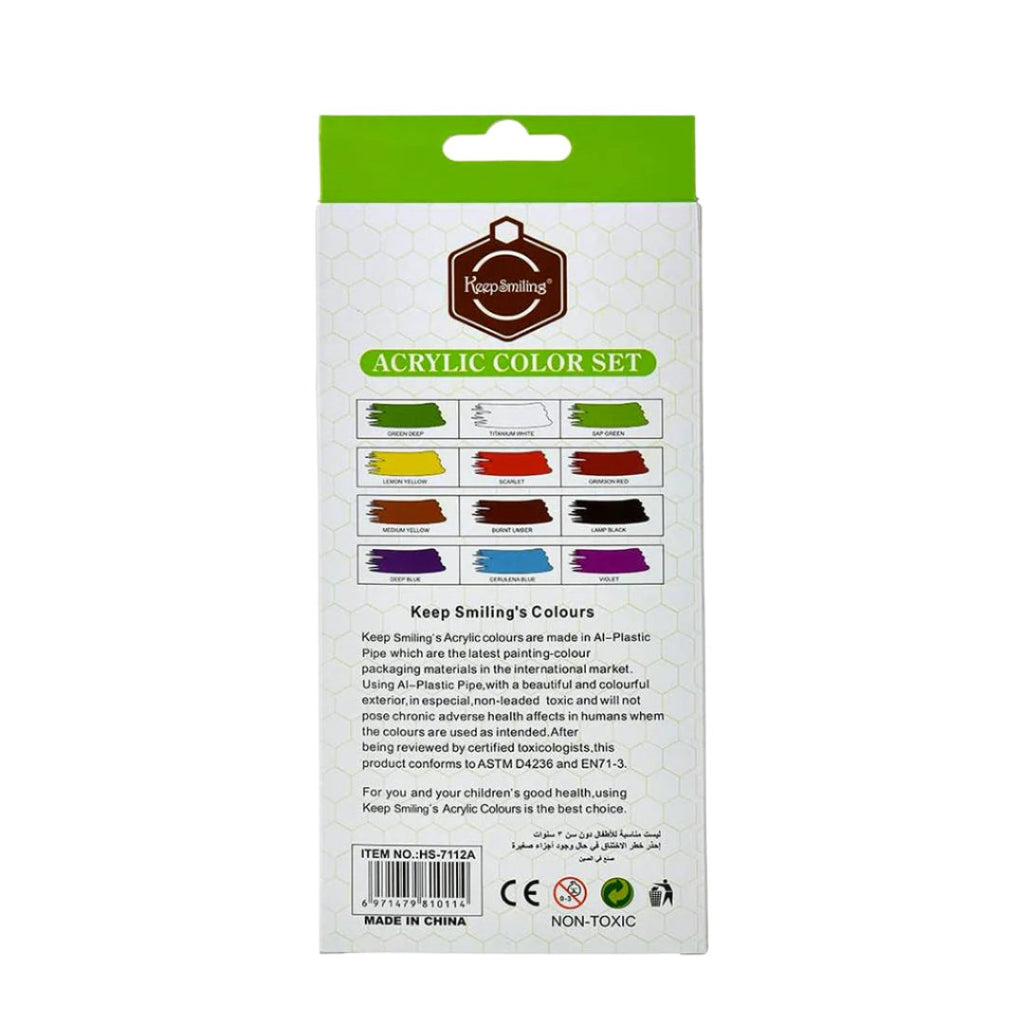 Acrylic Color Paints 12ml [PD][12's Set] - Kaliber