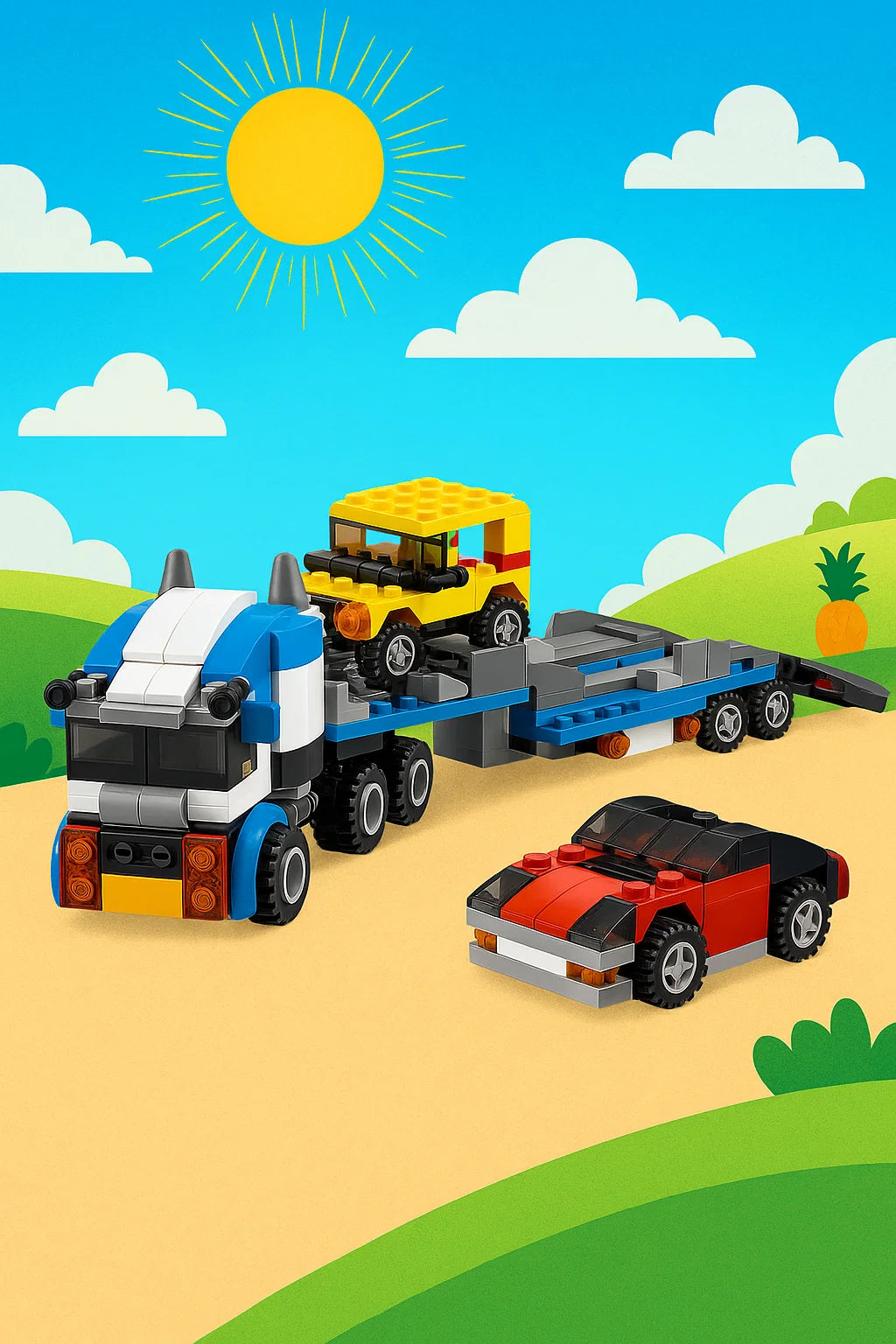 Architect Vehicle Transporter Building Blocks For Kids [PD][1Pc]