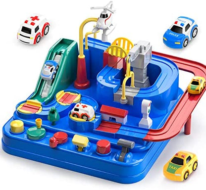 Car Adventure Race & Rescue Track With Magnetic Cars [PD][1Pc] - Kaliber