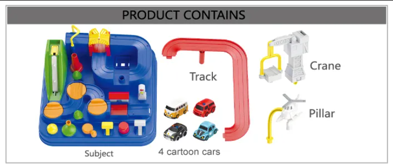 Car Adventure Race & Rescue Track With Magnetic Cars [PD][1Pc] - Kaliber